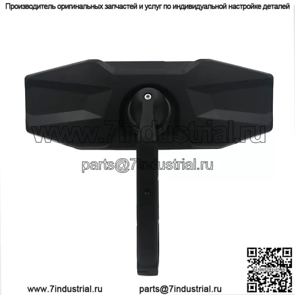 Зеркало заднего вида по центру сбоку UTV ATV черное 1,75-дюймовое для Polaris General RZR XP - Image 2
