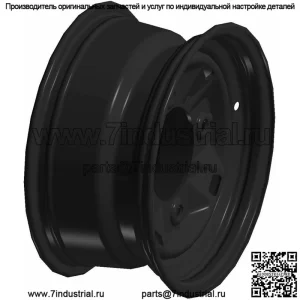 Диски Polaris Off Road, 12 x 6, черные, оригинальная деталь OEM 1523395-067, кол-во 1
