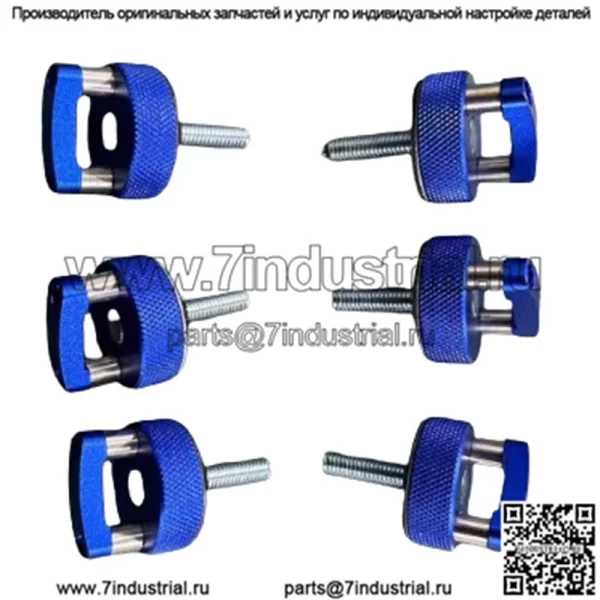 Болты с D-образным кольцом JK JL Hardtop Quick Release, 6 шт., синие
