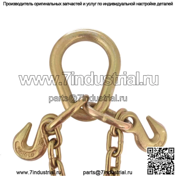 Буксировочная цепь J-образные крюки V-образная цепь плоский грузовик Rollback Wrecker Carrier 5/16" X 2' G70 - Image 5