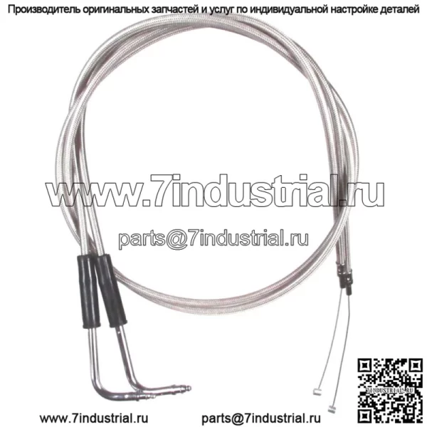 Комплект тросов дроссельной заслонки из нержавеющей стали +6" 1996-2007 Harley Road King FLHR (для: Harley-Davidson)