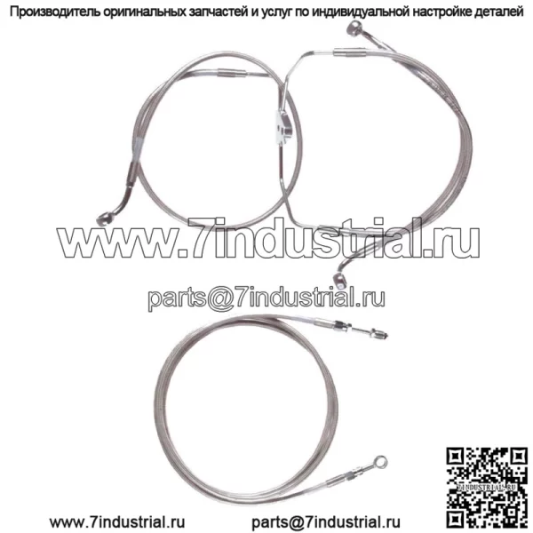 Комплект тормозной магистрали и сцепления из нержавеющей стали +10" для Harley Road King 2017 и новее, без ABS (для: Harley-Davidson)