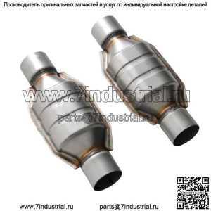Для Chevy Silverado 1500 GMC Ford 2PCS 2.5" Универсальный каталитический нейтрализатор серебристый