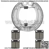для Yamaha Grizzly 350 YFM350 4WD Irs Hunter 07-12 Передние колодки и задние тормозные колодки