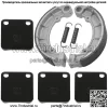 Передние тормозные колодки и задние колодки для Kawasaki KVF400 Prairie 400 1998 99 00 01 02 - Image 5