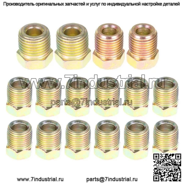 Комплект трубок тормозной магистрали 1/4 OD 25 футов и 16 фитингов с гайками - Image 4