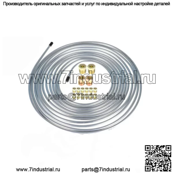 Комплект оцинкованных тормозных трубок 25 футов. 3/16" и 1/4" Все фитинги