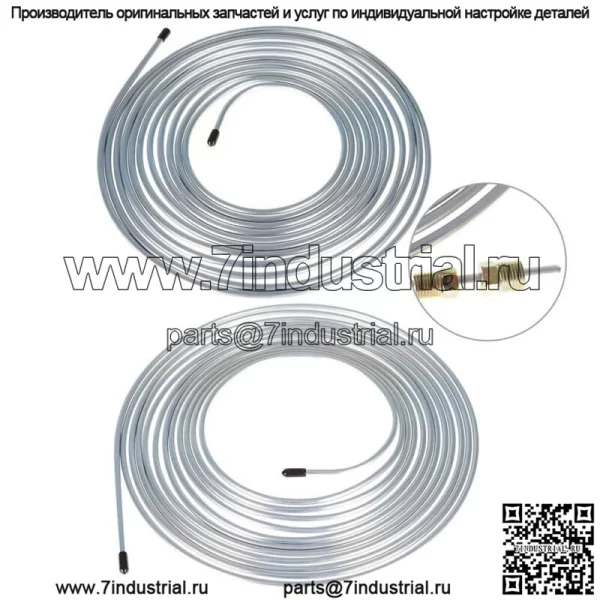 Комплект оцинкованных тормозных трубок 25 футов. 3/16" и 1/4" Все фитинги - Image 2
