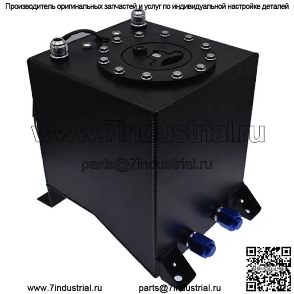 ЧЕРНЫЙ 2,5-ГАЛЛОНОВЫЙ ДРИФТИНГОВЫЙ ТОПЛИВНЫЙ БАК + ДАТЧИК УРОВНЯ, АЛЮМИНИЕВЫЙ, С ПОКРЫТИЕМ, ГОНОЧНЫЙ - Image 2