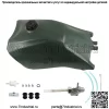 Зеленый топливный бак с крышкой и топливным краном для Honda FourTrax 300 TRX300 1993-2000