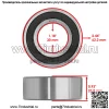 3206-2RS 2062RS Двухрядные шариковые подшипники с уплотнением 30x62.2x23.8 - Image 2