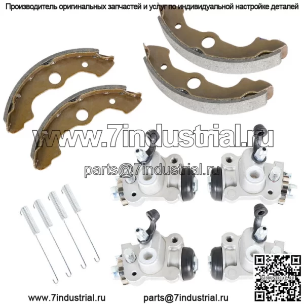 4x передних тормозных цилиндра с колодками для Honda Foreman Rubicon 450 TRX450FA - Image 4