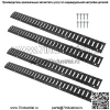 Стальные стяжки E-Track с черным порошковым покрытием, четыре 5-футовые стяжные рельсы E-Track - Image 5