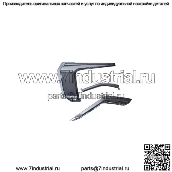 Накладки на молдинги переднего бампера слева для Mitsubishi Outlander 2016-2019