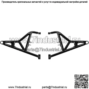 Сверхпрочные верхние передние А-образные рычаги с высоким клиренсом для Polaris RZR XP Turbo/XP 4 Turbo 2016-2021 гг. — черные — в комплект входят 2 верхних А-образных рычага — нерегулируемые