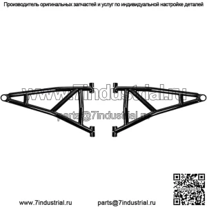 Нижние рычаги A с высоким клиренсом для Polaris RZR XP Turbo/XP 4 Turbo 2016-2021 гг. | 2 нерегулируемых A-образных рычага | Voodoo Velocity Blue | Стандартные шаровые шарниры | Труба 1,25 дюйма на 25% больше стандартной