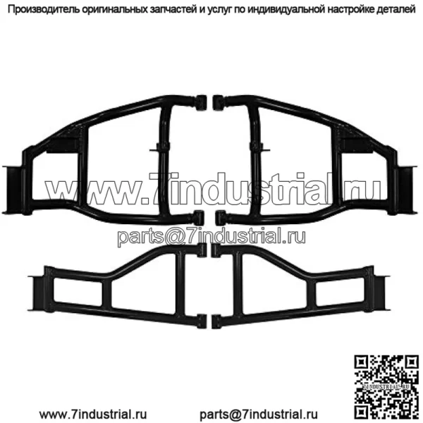 Комплект для лифта Heavy Duty 6" для Honda Pioneer 1000/1000-5 (2016-2021) - черный - полный комплект с новыми осями Rhino 2.0, Uniball и шпильками, А-образными рычагами, рулевыми тягами и многим другим!