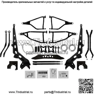 Комплект для подъема подвески повышенной прочности 7-10 дюймов для Polaris RZR XP 1000/4 1000 (2014+) - красный - полный комплект с новыми осями X300, рычагами, комплектом рулевых тяг, продольными рычагами, тормозными магистралями и многим другим