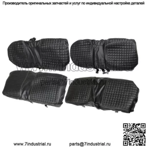 Черные чехлы для передних и задних сидений гольф-каров 4 шт. для EZGO Medalist TXT 1994-2013