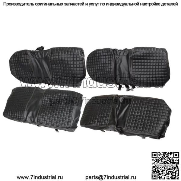 Черные чехлы для передних и задних сидений гольф-каров 4 шт. для EZGO Medalist TXT 1994-2013