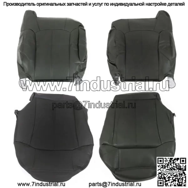Чехол на сиденье для 1999-2002 Chevy Silverado&GMC Sierra из кожи графитового цвета с обеих сторон - Image 3